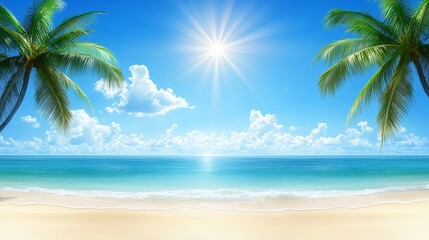 Tropical beach scene