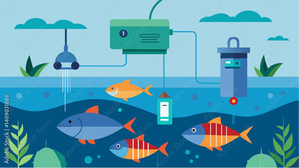 Aufkleber precision water depth sensors track and regulate water levels in different tanks or ponds ensuring o