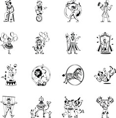 Collection of Hand Drawn Reaction Icons 
