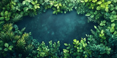 Green pine foliage dense funny texture banner advertisement background marketing digital design illustration AI generated art