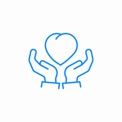caring heart icon sign vector
