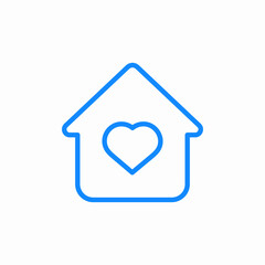 favorite home icon sign vector
