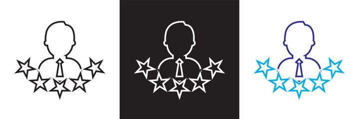 Expert icon set. Vector for websites, mobile interfaces, presentations, banner, visual branding etc. Vector illustration. isolated on white and black background. EPS 10