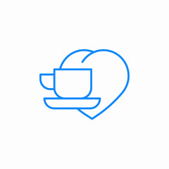 heart beverage icon sign vector