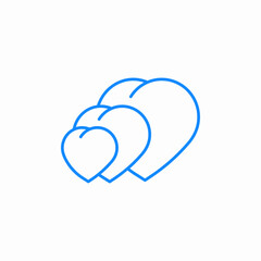 heart connections icon sign vector