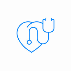 heart health check icon sign vector