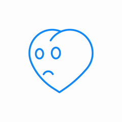 unhealthy heart icon sign vector