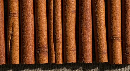 Close-up of Aromatic Cinnamon Sticks