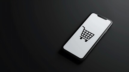 Smartphone displaying shopping cart icon (2)