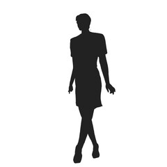 silhouette of a business woman