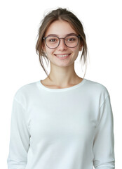 Fototapeta premium PNG Portrait glasses photography background.