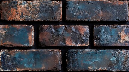 Elegant and aged brick wall design featuring contrasting colors and textures