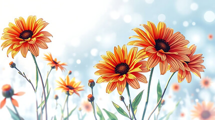 Fototapeta premium hyper realistic visual of beautiful flowers in icy background, created by generative ai