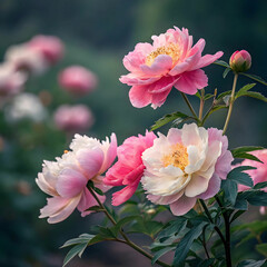 chines peony flowers hd 8k wallpaper stock photog