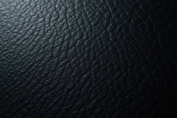 Close-up shot of smooth black leather with visible texture and slight shine , texture, leather, close-up