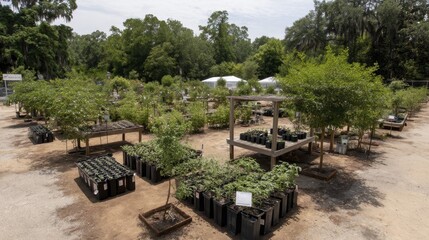 Obraz premium Panoramic view of a farmers square highli-2 - farm view town animals