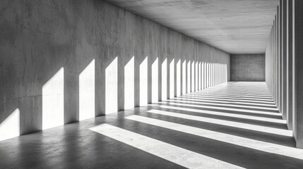 Concrete Corridor Sunlight