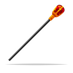Royal wand staff vector isolated illustration