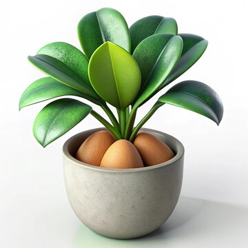 Leaf With Rounded Connected