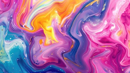 The close up abstract picture of multiple colour mixing in form of liquid together for colourful shade, mixing colors involves combining different hues of colour to create new shades or tones. AIG51.