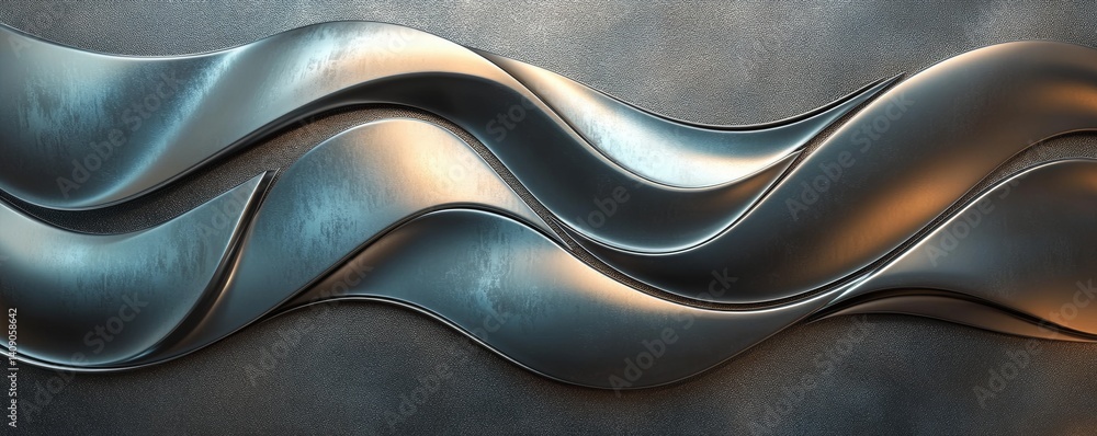 Poster the combination of dynamic curves and flowing lines creates abstract grayscale swirls