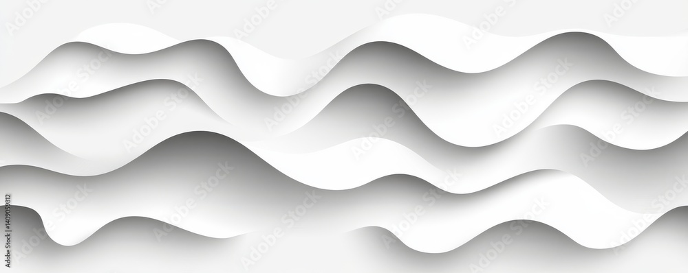 Poster the term ‘abstract grayscale wavy pattern with layered texture’ denotes an abstract design with gray