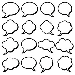 Fototapeta premium Various Cartoon Speech Bubbles