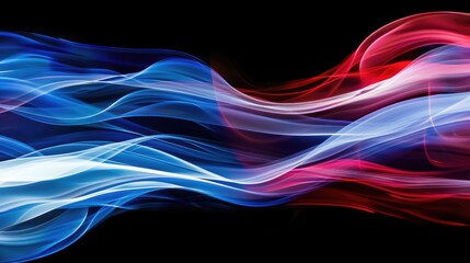 Fototapeta premium Abstract of red and blue wave flow express the energetic line. Seamless texture of vividness curve swirling convey sense of harmony and wonderful scene perfect for effect and graphic design. AIG51.