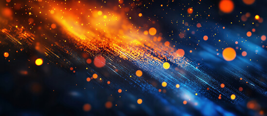A digital wave made of glowing dots, representing the fluidity and AI-generated content on an online platform.