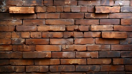 Obraz premium Rustic Brown Brick Wall Texture - Rustic textures
