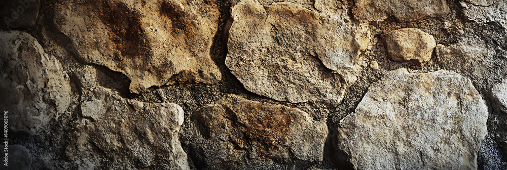 Poster rustic stone texture background with a detailed, grainy surface, perfect for creating an authentic l