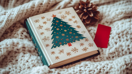 Fototapeta premium Minimalist Christmas，christmas, decoration, christmas tree,holiday, xmas,winter, decorations, celebration, presents,gift, Santa Claus，ornaments，new year，december，seasonal，gift