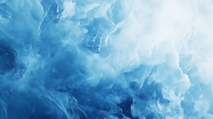 Obraz premium Frozen glacial formations in vibrant blues and whites.