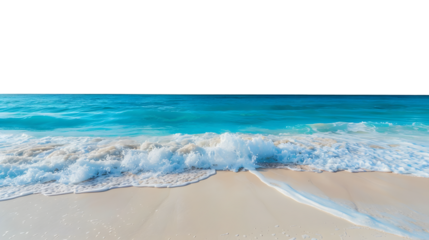 Stunning View of Brilliant Blue Sea and Curving Beach in Cancun Mexico - Travel Photography