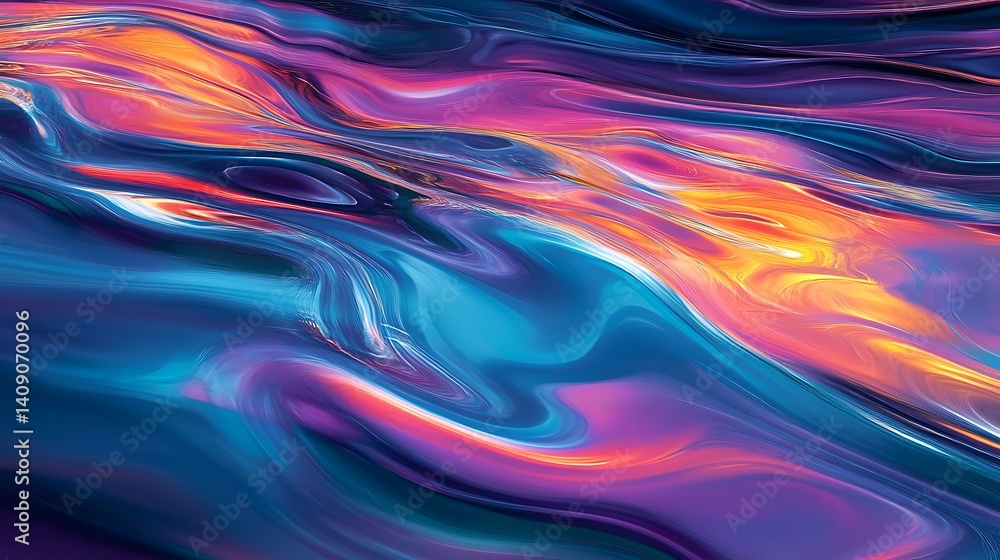 Poster abstract liquid swirls background with colorful gradient