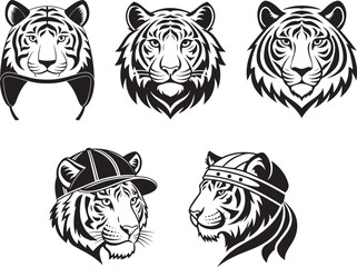 Fototapeta premium tiger head vector