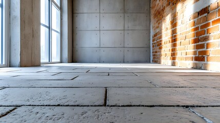 Modern Loft Interior: Concrete & Brick Walls - Industrial Design