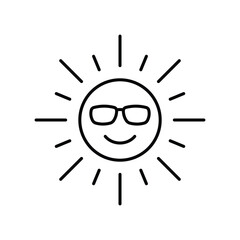 Obraz premium sun with glasses