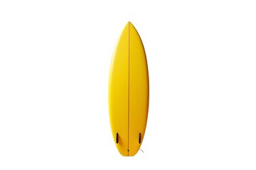 Bright yellow surfboard ready for summer waves
