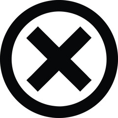 Obraz premium Red 3D cross icon button is a web symbol to mark wrong or cancel with a negative X sign
