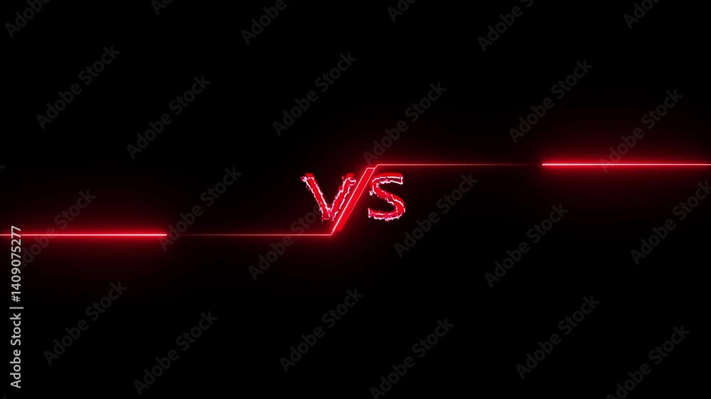 Poster 3d vs versus bars neon animation on background vs versus bars neon animated versus vs bars neon line