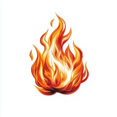 Vibrant Flame Design with Orange Hues