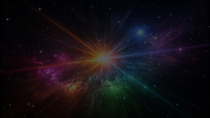 Fototapeta premium Cosmic Symphony: The Radiance of the Universe