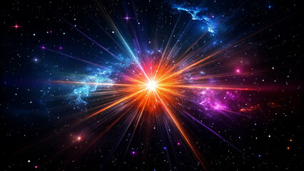 Fototapeta premium Cosmic Symphony: The Radiance of the Universe