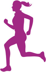 Silhouette Athlete Running icon
