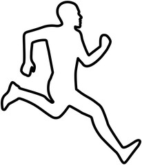 Running sport line icon