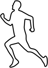 Running sport line icon