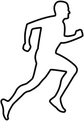 Fototapeta premium Running sport line icon