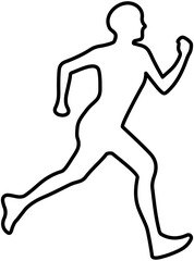 Running sport line icon