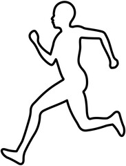 Running sport line icon